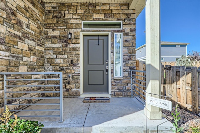 view of entrance to property