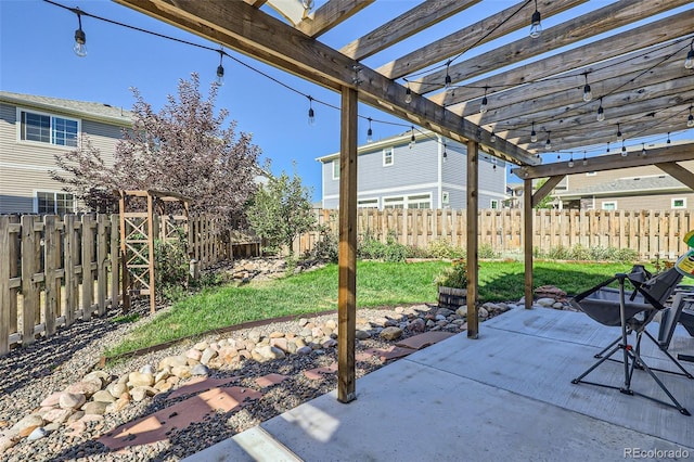 view of patio / terrace with a pergola