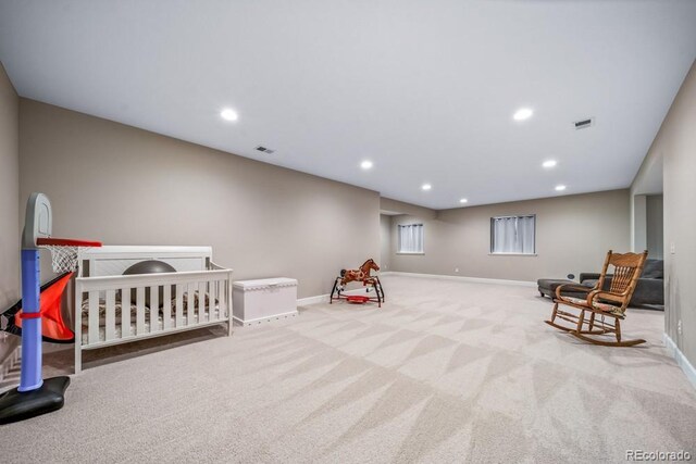5865 Clover Ridge Cir, Castle Rock, CO 80104 - interior space featuring carpet floors and recessed lighting