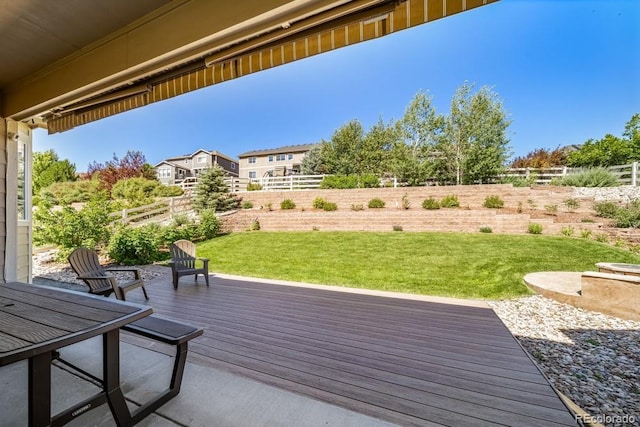 5865 Clover Ridge Cir, Castle Rock, CO 80104 - wooden terrace featuring a fenced backyard