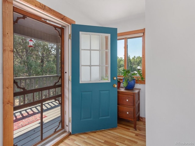 274 N Willow St, Crestone, CO 81131 - entryway with wood finished floors