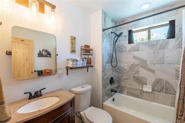 874 Hackamore Dr, Florissant, CO 80816 - bathroom featuring toilet, vanity, and tub / shower combination