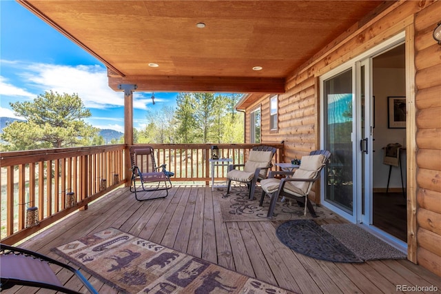 874 Hackamore Dr, Florissant, CO 80816 - view of wooden deck