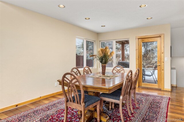 11 Hackamore Rd Unit B, Edwards, CO 81632 - dining area with recessed lighting, baseboards, and light wood-style floors