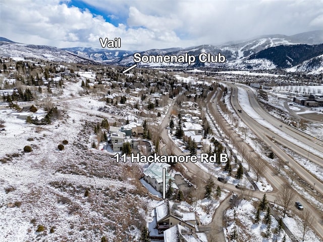 11 Hackamore Rd Unit B, Edwards, CO 81632 - snowy aerial view with a mountain view