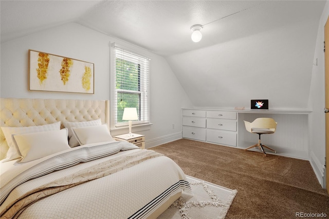 502 E San Miguel St, Colorado Springs, CO 80903 - carpeted bedroom featuring lofted ceiling and baseboards