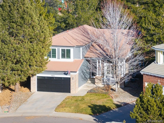 view of front of home featuring a garage