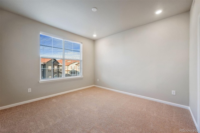 view of carpeted empty room