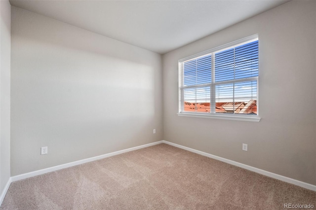 view of carpeted spare room