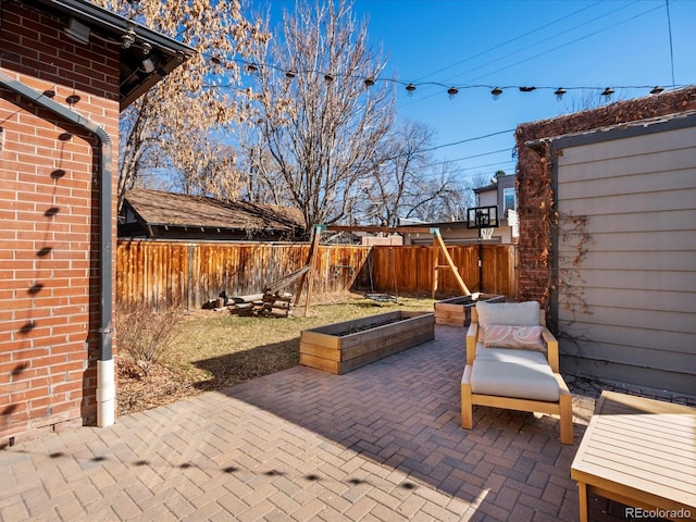 view of patio / terrace with a fenced backyard