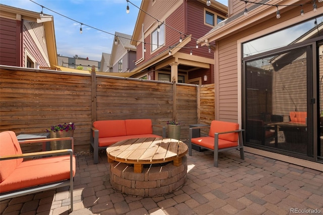 2222 N Washington St, Denver, CO 80205 - view of patio / terrace featuring a fire pit