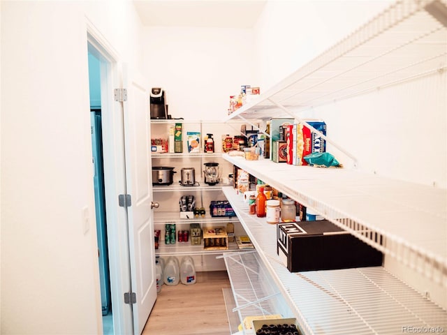 view of storage area