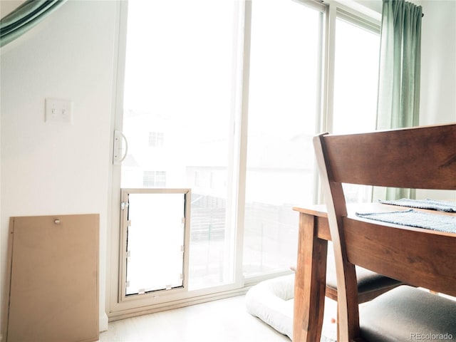 view of dining room