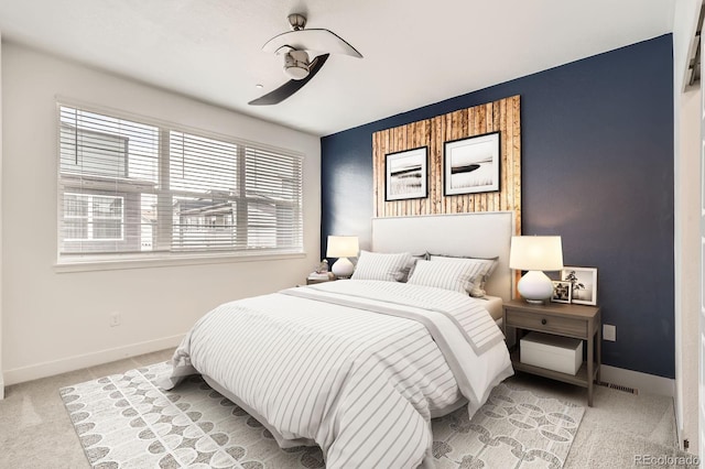 6791 Navajo Ct, Denver, CO 80221 - bedroom featuring carpet, baseboards, and a ceiling fan