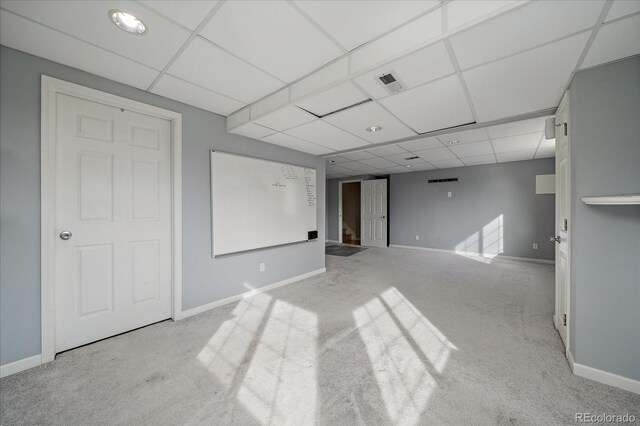 9602 Indian Wells Dr, Lone Tree, CO 80124 - spare room with a drop ceiling, carpet floors, and baseboards