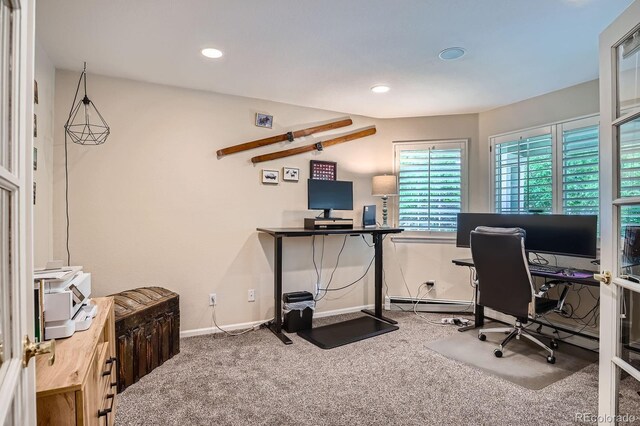 1851 S Marshall Cir, Lakewood, CO 80232 - carpeted home office featuring baseboards and recessed lighting