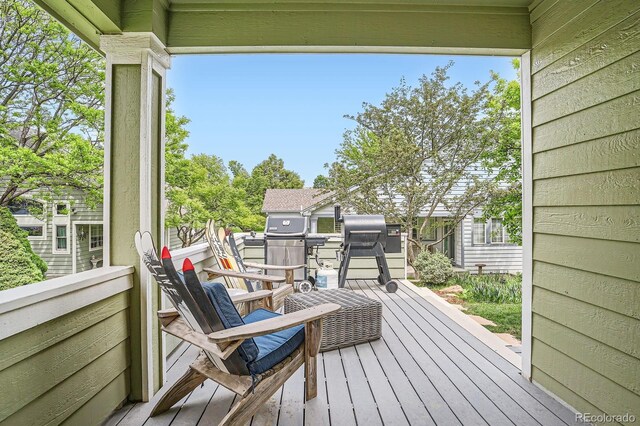 1851 S Marshall Cir, Lakewood, CO 80232 - view of wooden terrace