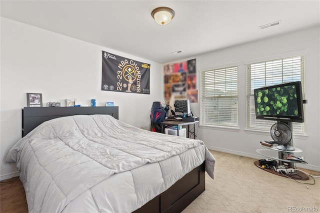 bedroom featuring carpet flooring