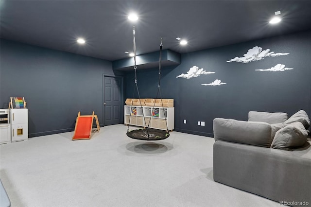 5693 Missoula Trl, Castle Rock, CO 80108 - sitting room featuring recessed lighting and carpet
