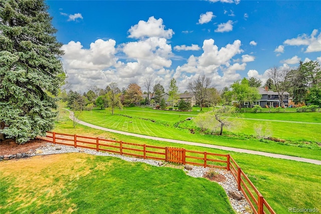 view of grassy yard