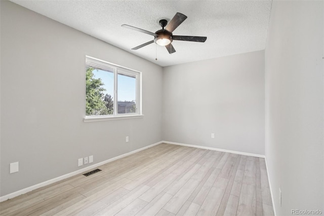 1707 Ostia Cir Unit 46, Lafayette, CO 80026 - empty room featuring ceiling fan, light wood finished floors, and a textured ceiling