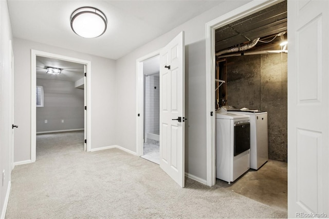 1707 Ostia Cir Unit 46, Lafayette, CO 80026 - hall featuring separate washer and dryer and carpet flooring