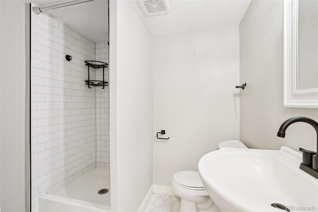 1707 Ostia Cir Unit 46, Lafayette, CO 80026 - full bath with marble finish floors and a tile shower