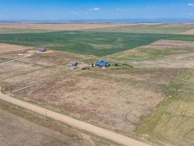 aerial view featuring a rural view