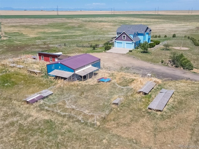 bird's eye view featuring a rural view