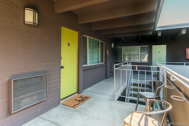 doorway to property with visible vents