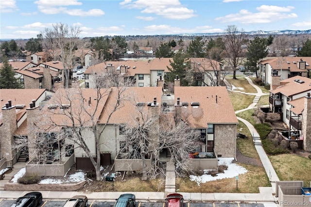 aerial view featuring a residential view