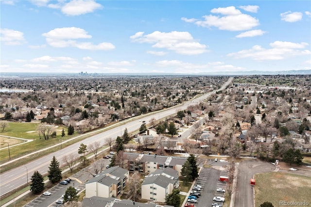 aerial view featuring a residential view