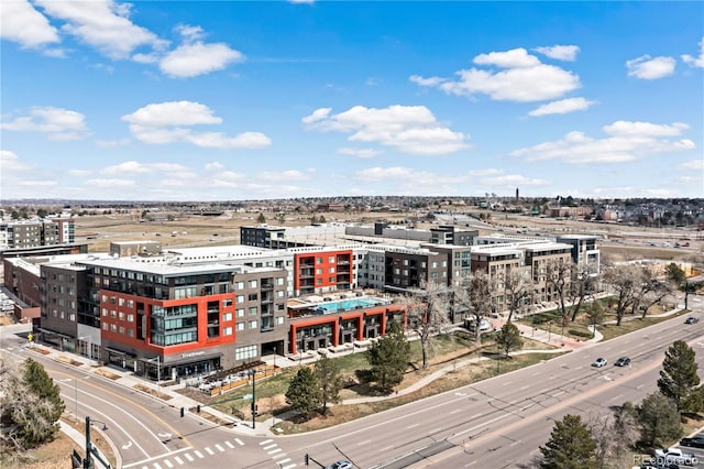 aerial view with a view of city