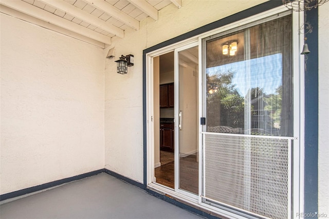 view of doorway to property