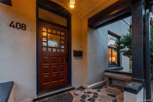 408 E 1st Ave, Denver, CO 80203 - entrance to property with stucco siding