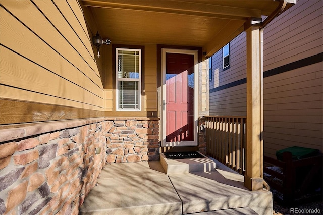 exterior space with a porch