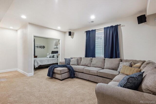 view of carpeted living room