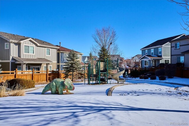 view of home's community with a playground