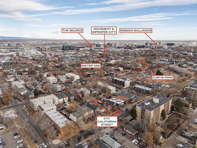 2731 California St, Denver, CO 80205 - aerial overview of property's location