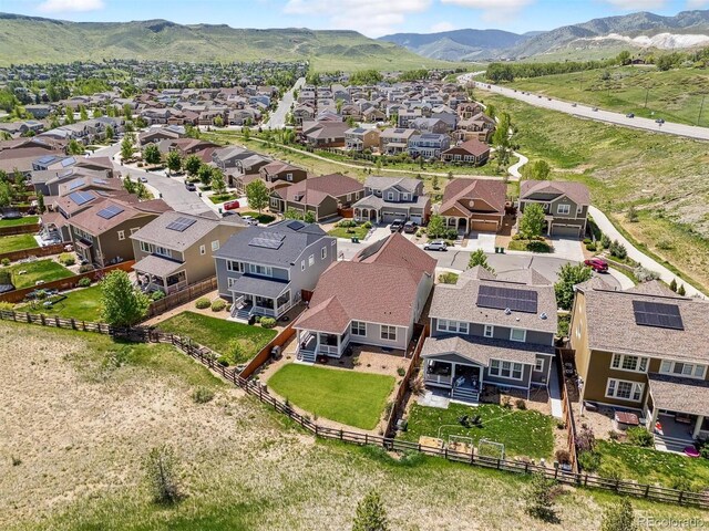 6174 Flattop St, Golden, CO 80403 - aerial perspective of suburban area with a mountainous background