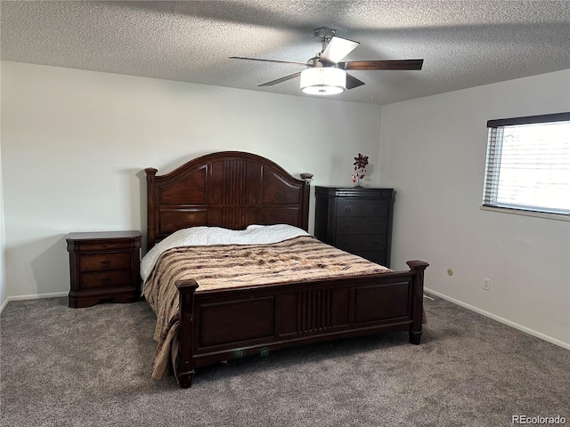 625 S Xenon Ct, Lakewood, CO 80228 - carpeted bedroom featuring a textured ceiling and ceiling fan