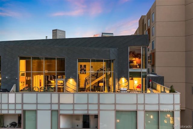 55 W 12th Ave Unit 608, Denver, CO 80204 - view of back of property at dusk