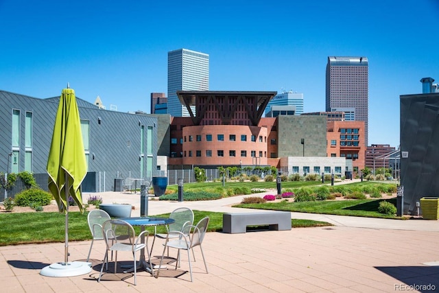 55 W 12th Ave Unit 608, Denver, CO 80204 - view of patio / terrace with a city view