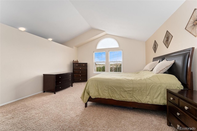 1825 Cooper Ct, Castle Rock, CO 80109 - bedroom featuring lofted ceiling, light carpet, and baseboards