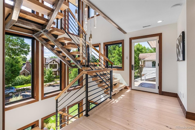 interior space featuring hardwood / wood-style floors