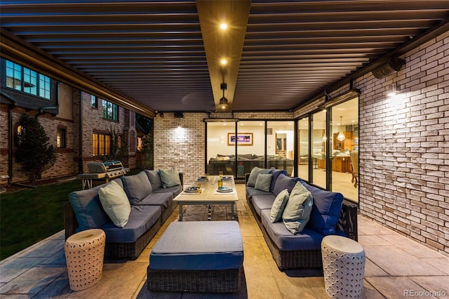 view of patio / terrace featuring an outdoor hangout area