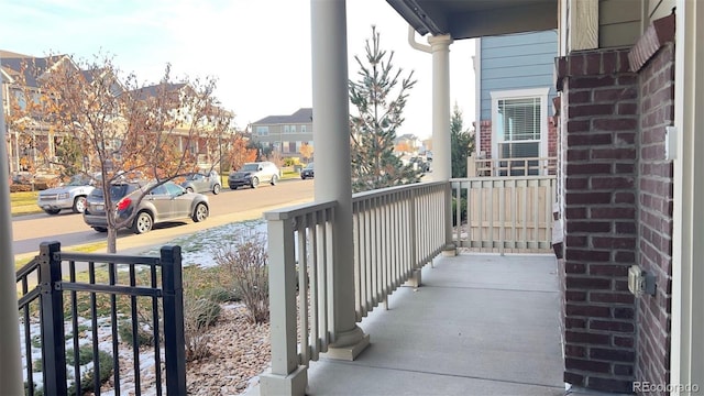 balcony with covered porch