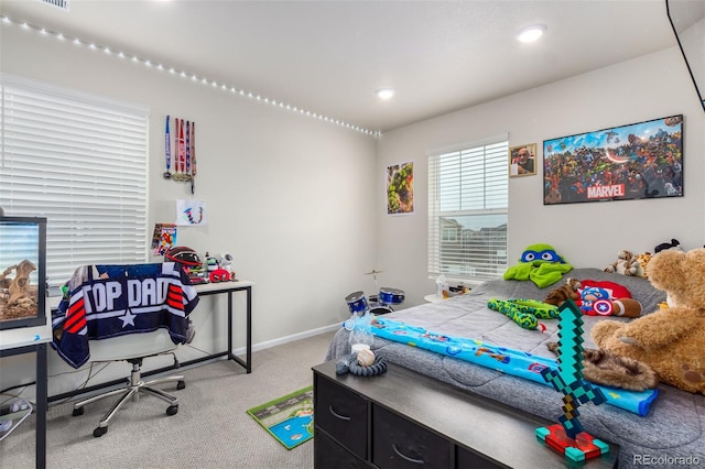 view of carpeted bedroom