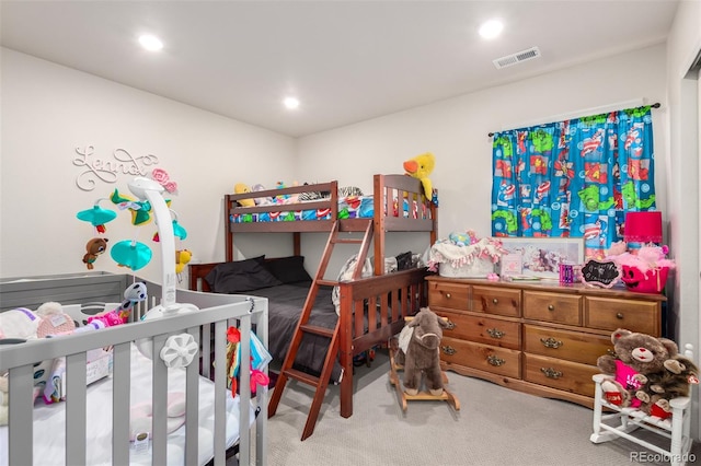 bedroom with carpet floors