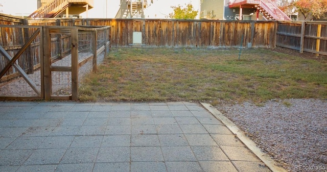 view of yard featuring a patio area